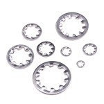 300-Pcs Stainless Steel Internal Tooth Lock Washers Set