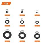 600-Piece Assorted Black Zinc Washers Kit