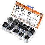 600-Piece Assorted Black Zinc Washers Kit