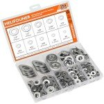 254-Piece Stainless Steel Flat Washer Assortment