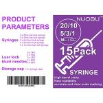 Blunt Tip Food Syringe Set - 15 Pack