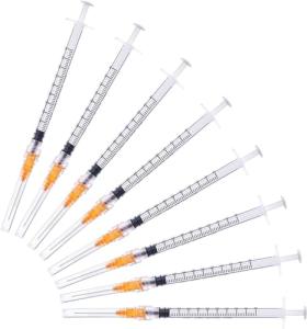 25G 1-Inch Sterile Disposable Syringes, 1ml (20)