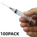 100 Pack 5ml 22Ga Disposable Plastic Syringes
