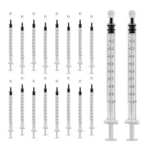 30-Pack 1ml Syringes with Caps for Labs