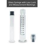 Borosilicate Glass Syringe with Plastic Plunger - 100 Pack