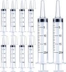 20ml Plastic Syringe Set for Lab Use - 10 Pack