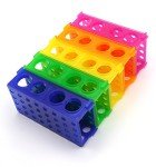 Heathrow 4-Way Tube Rack, Assorted Colors, Pack of 5