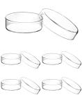 QWORK Thick Glass Petri Dishes with Lids - 5 Pack