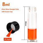 20 Pack 8 ML Clear Glass Sample Vials