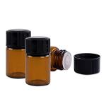 12 Pack 2ml Mini Amber Glass Bottles