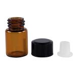 12 Pack 2ml Mini Amber Glass Bottles