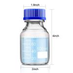 100ml Borosilicate Glass Storage Bottles - 4 Pack