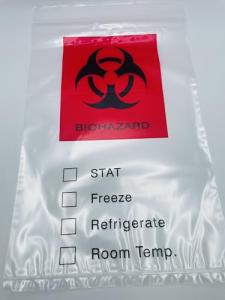 Biohazard Specimen Bags, Clear, 9"x6" (100 Pack)