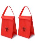 QWORK Medical Biohazard Cooler Bags - 2 Pack