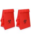 QWORK Medical Biohazard Cooler Bags - 2 Pack