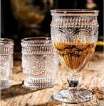 6 Pack Vintage Goblet Glasses - 10 oz
