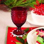 Red Ornate Goblets - Set of 4 Glassware