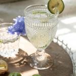 6 Pack Vintage Goblet Glasses - 10 oz