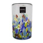 Multicolor Hand Blown Glass Water Glasses Set