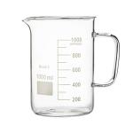 Glass Beaker Mug with Handle and Pour Spout