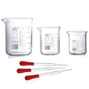 Young4us Glass Beakers & Droppers Set, 6 Pieces