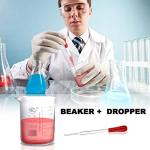 Young4us Glass Beakers & Droppers Set, 6 Pieces