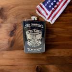 Black 8oz Flask - 2nd Amendment Design
