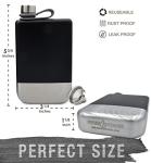 Stainless Steel Leakproof Hip Flask - 8oz