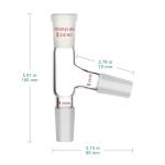 StonyLab 3-Way Distilling Adapter with 24/40 Joints
