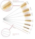 Brass Wire Tube Brush Set - 7 Piece Cleaning Kit