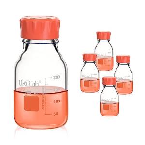 Okulab 250ml Round Borosilicate Glass Storage Bottles