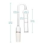 Glass U-Shaped Drying Tube, Borosilicate 24/40 Joint