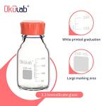 Okulab 250ml Round Borosilicate Glass Storage Bottles