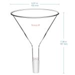 StonyLab 150mm Glass Short Stem Powder Funnel