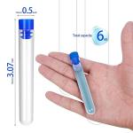 Teenitor 50 Pack Clear Test Tubes with Caps