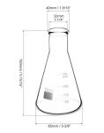 QWORK 4-Pack 250ML Borosilicate Erlenmeyer Flasks