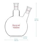 Stonylab 2-Neck Flat Bottom Boiling Flask 1000 ml
