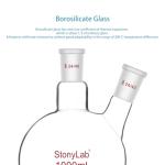 Stonylab 2-Neck Flat Bottom Boiling Flask 1000 ml