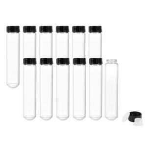 Clear Glass Test Tubes with Screw Caps - 12PCS