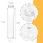 Clear Glass Test Tubes with Screw Caps - 12PCS