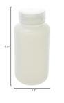 High Density Polyethylene Wide Mouth Reagent Bottles - 12 Pack