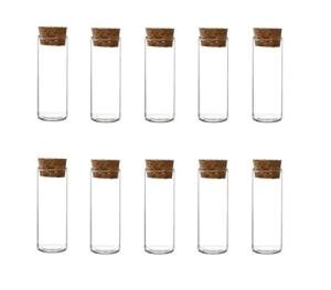 Set of 10 Clear Borosilicate Glass Test Tubes