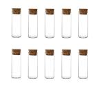 Set of 10 Clear Borosilicate Glass Test Tubes
