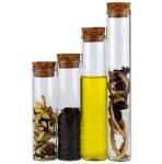 Set of 10 Clear Borosilicate Glass Test Tubes