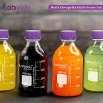 1000mL Round Media Storage Bottle with GL45 Cap