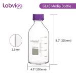 1000mL Round Media Storage Bottle with GL45 Cap