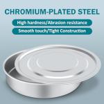 Chromium-Plated Steel Lab Sieve Pan with Lid