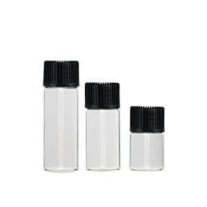 100 Pcs Clear Glass Vials with Screw Caps