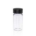 100 Pcs Clear Glass Vials with Screw Caps
