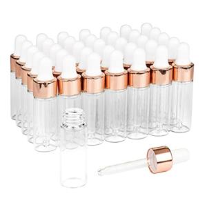 35 Pack 5ml Clear Glass Dropper Vials with Caps